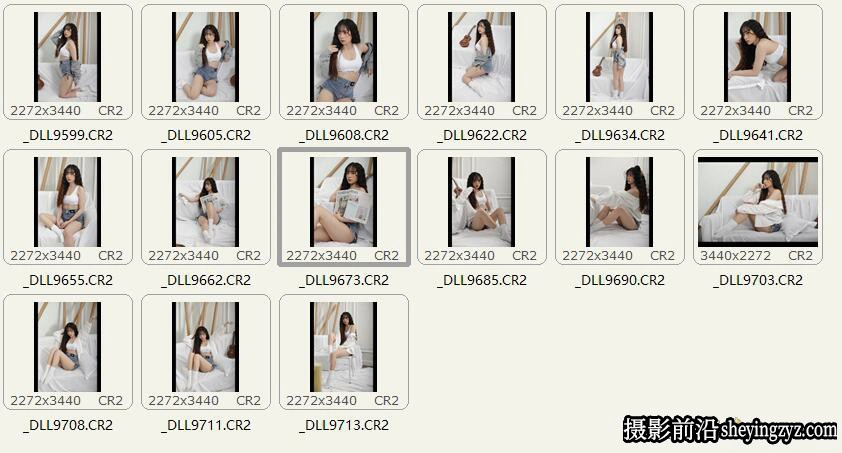 情绪美女私房写真摄影未修RAW原图素材15张