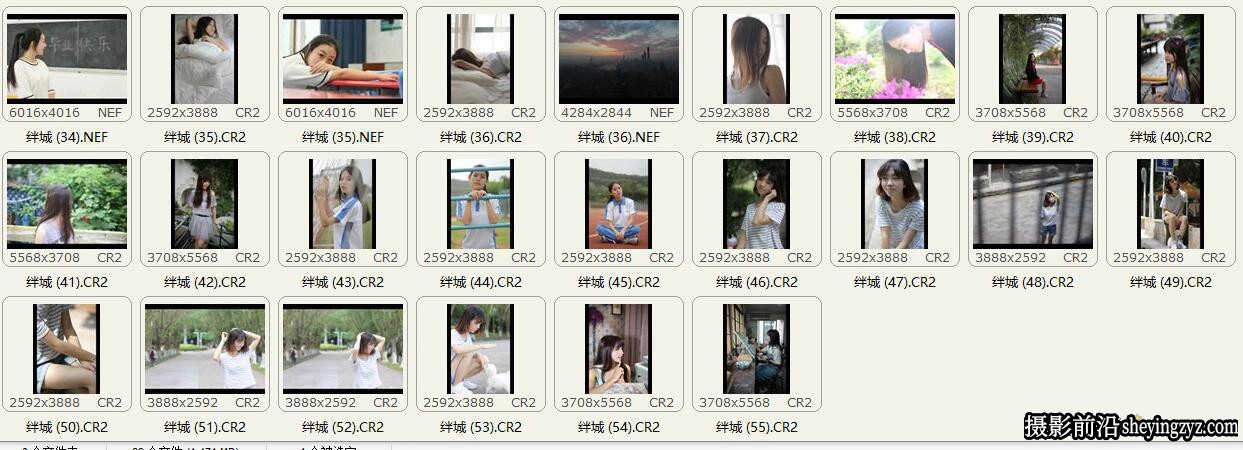 大学校园生活美少女摄影多格式RAW原图素材69张