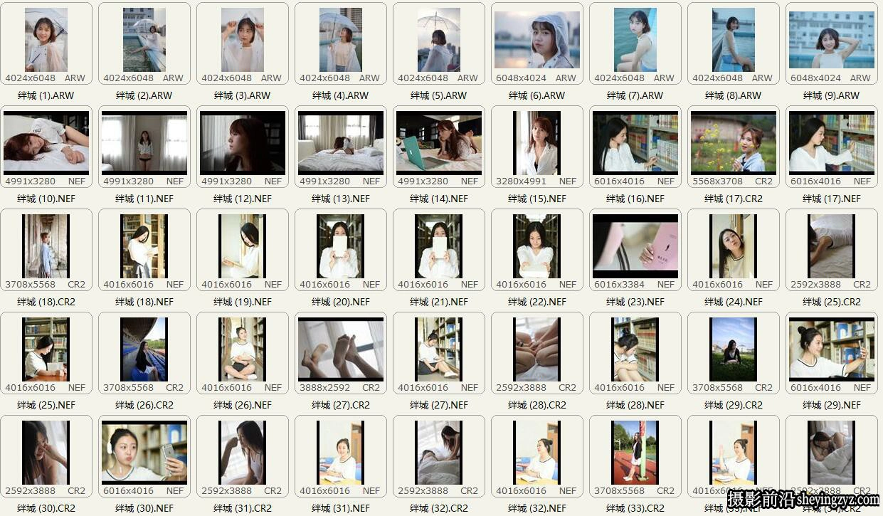 大学校园生活美少女摄影多格式RAW原图素材69张