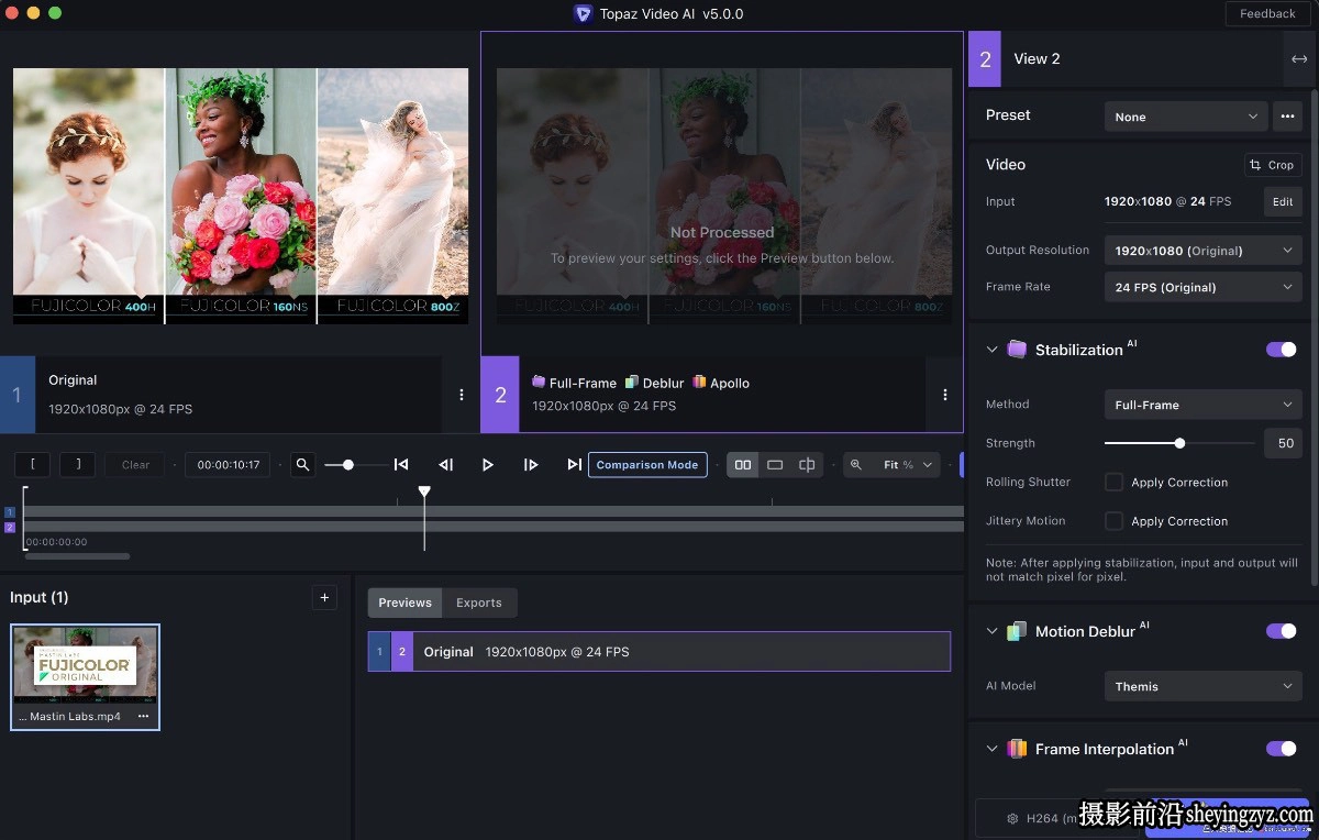 Topaz Video AI for mac v5.3.0英文版 视频无损放大修复软件-支持M1