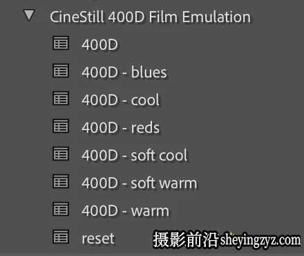 400D电影彩色负片菲林胶卷模拟LR预设 CineStill 400D Film Emulation Preset