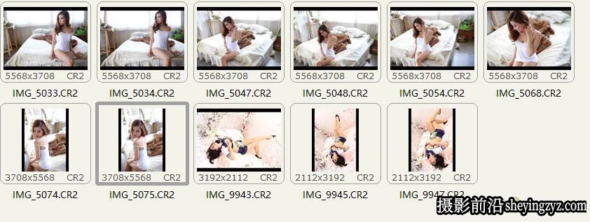 美女性感私房室内写真未修RAW原图素材11张