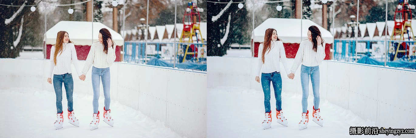 10种免费冬季人像摄影后期调色Lightroom预设 Ice Skate Lightroom Presets