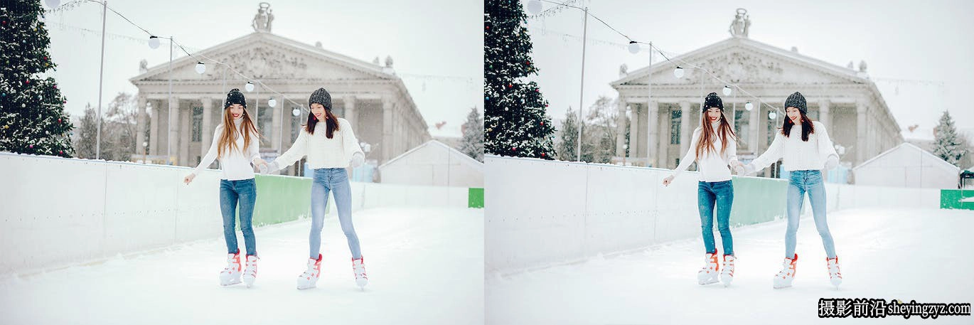10种免费冬季人像摄影后期调色Lightroom预设 Ice Skate Lightroom Presets