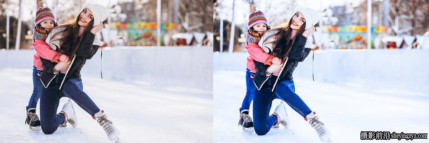 10种免费冬季人像摄影后期调色Lightroom预设 Ice Skate Lightroom Presets