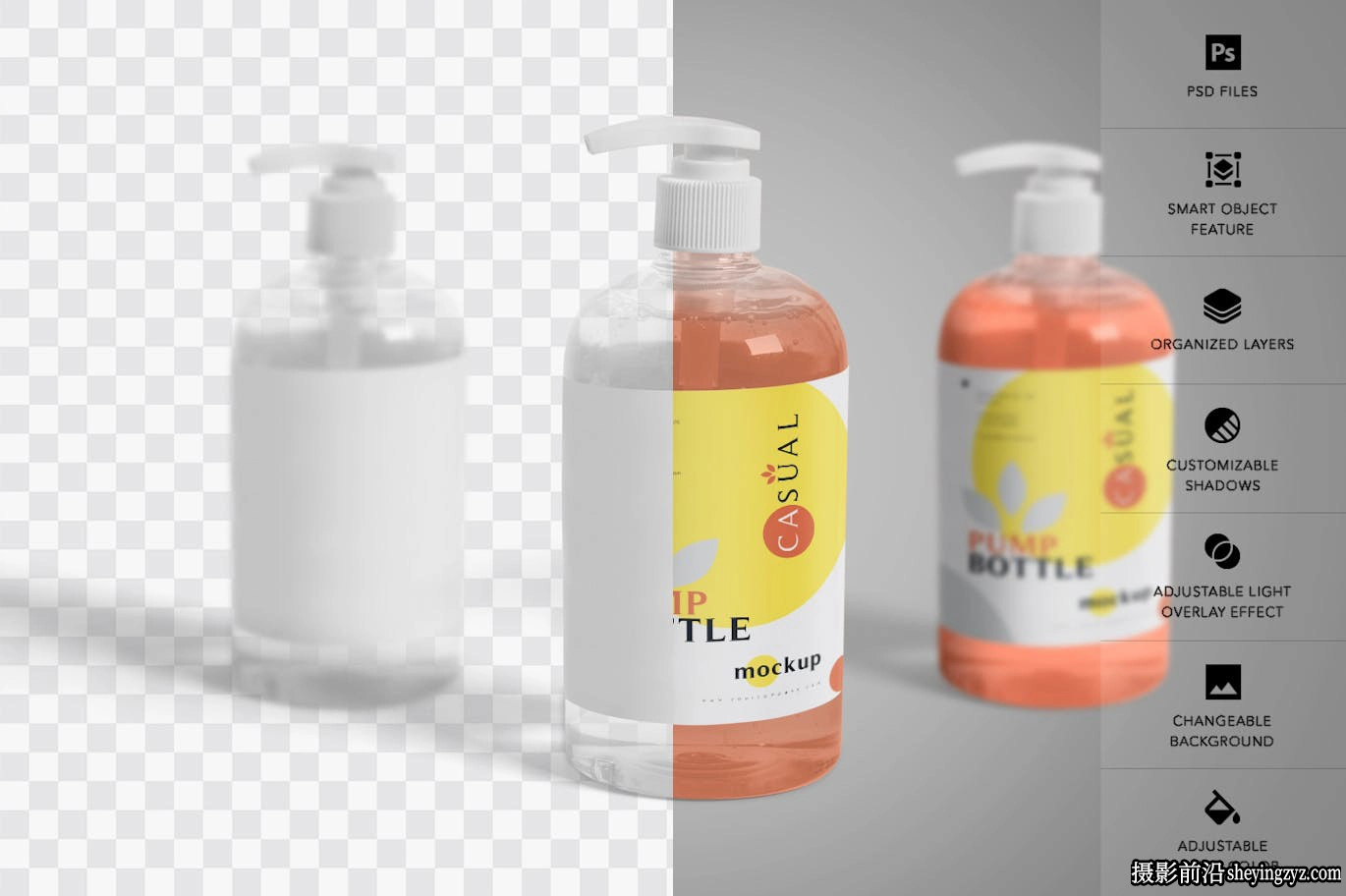 洗手液泵瓶样机模型