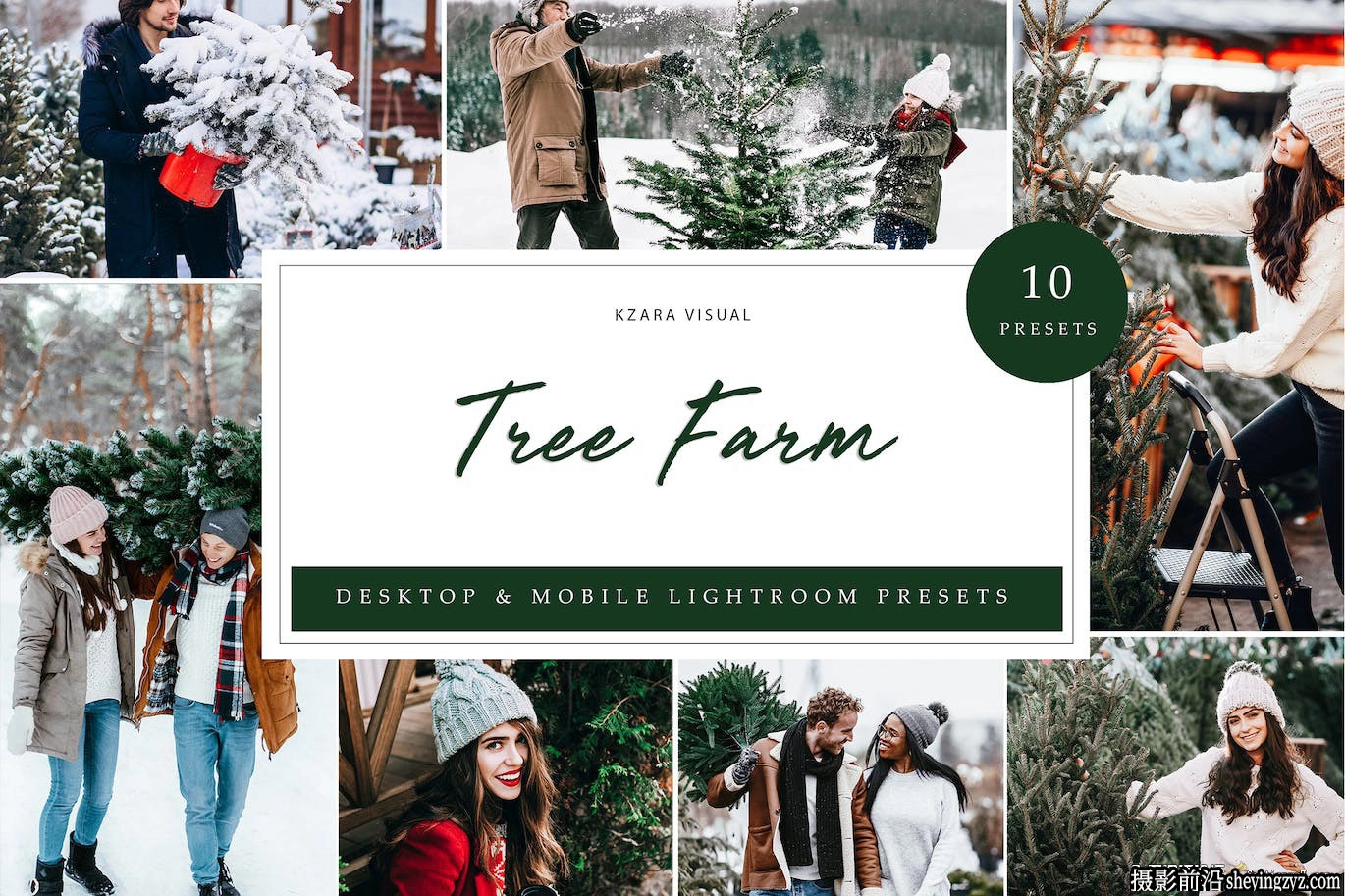 冬季旅拍人像调色lr预设及手机预设Tree Farm Lightroom Presets