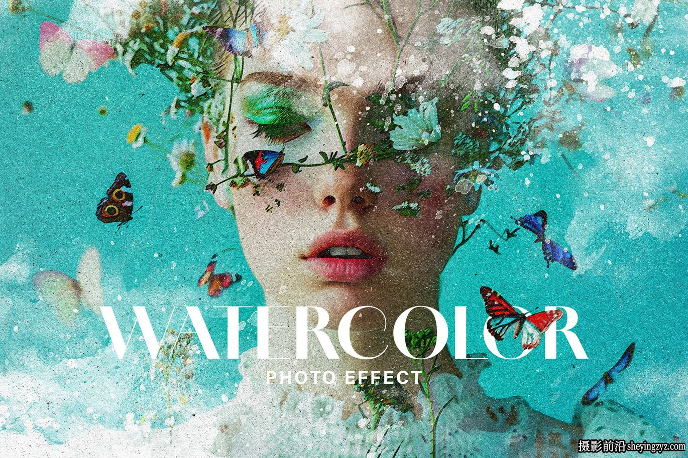 水彩画特效智能预设模版 Watercolor Painting Photo Effect