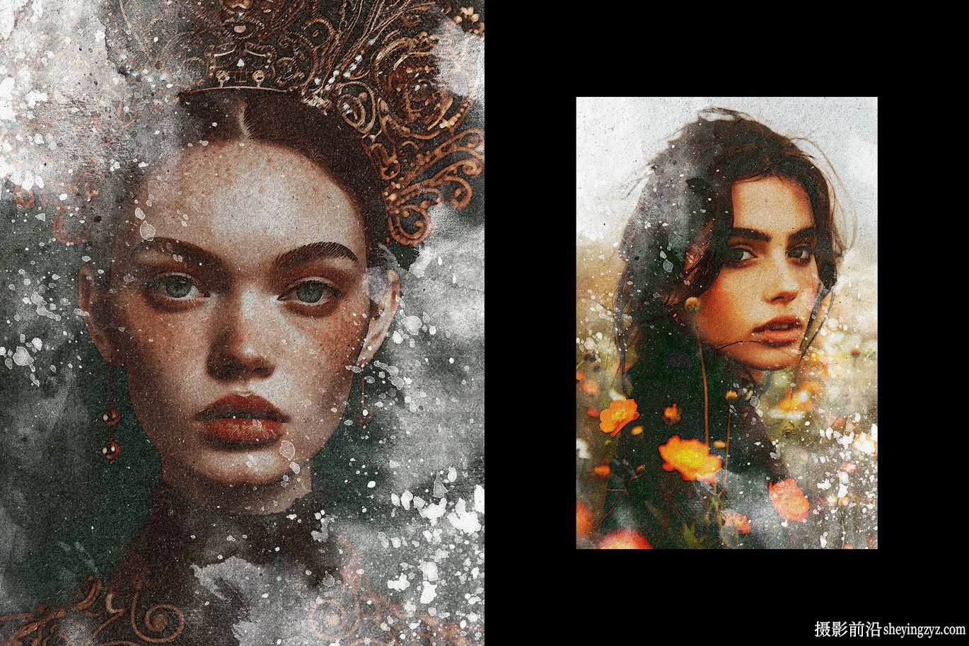 水彩画特效智能预设模版 Watercolor Painting Photo Effect