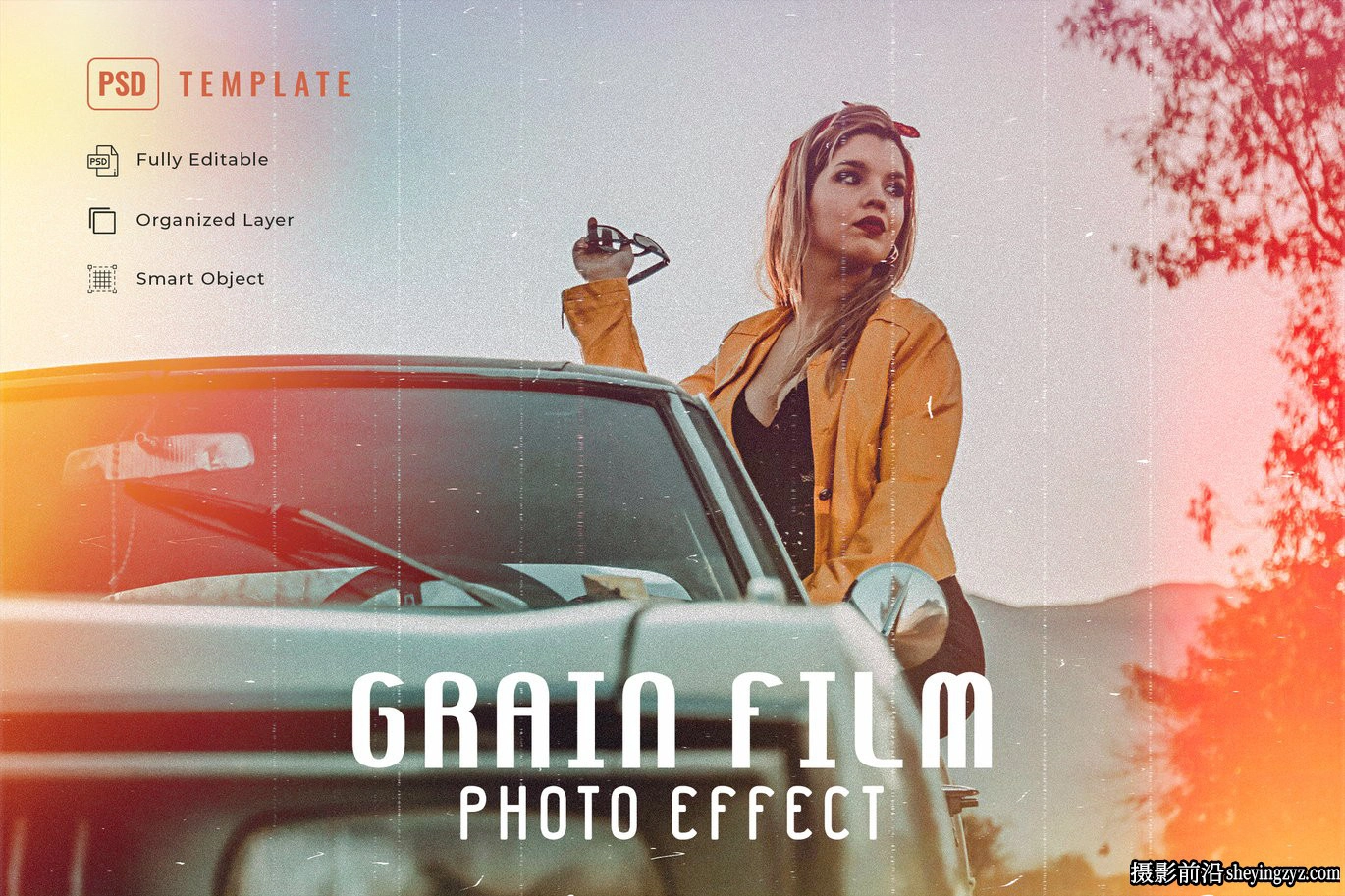 颗粒胶片照片智能预设模版 Grain Film Photo Effect