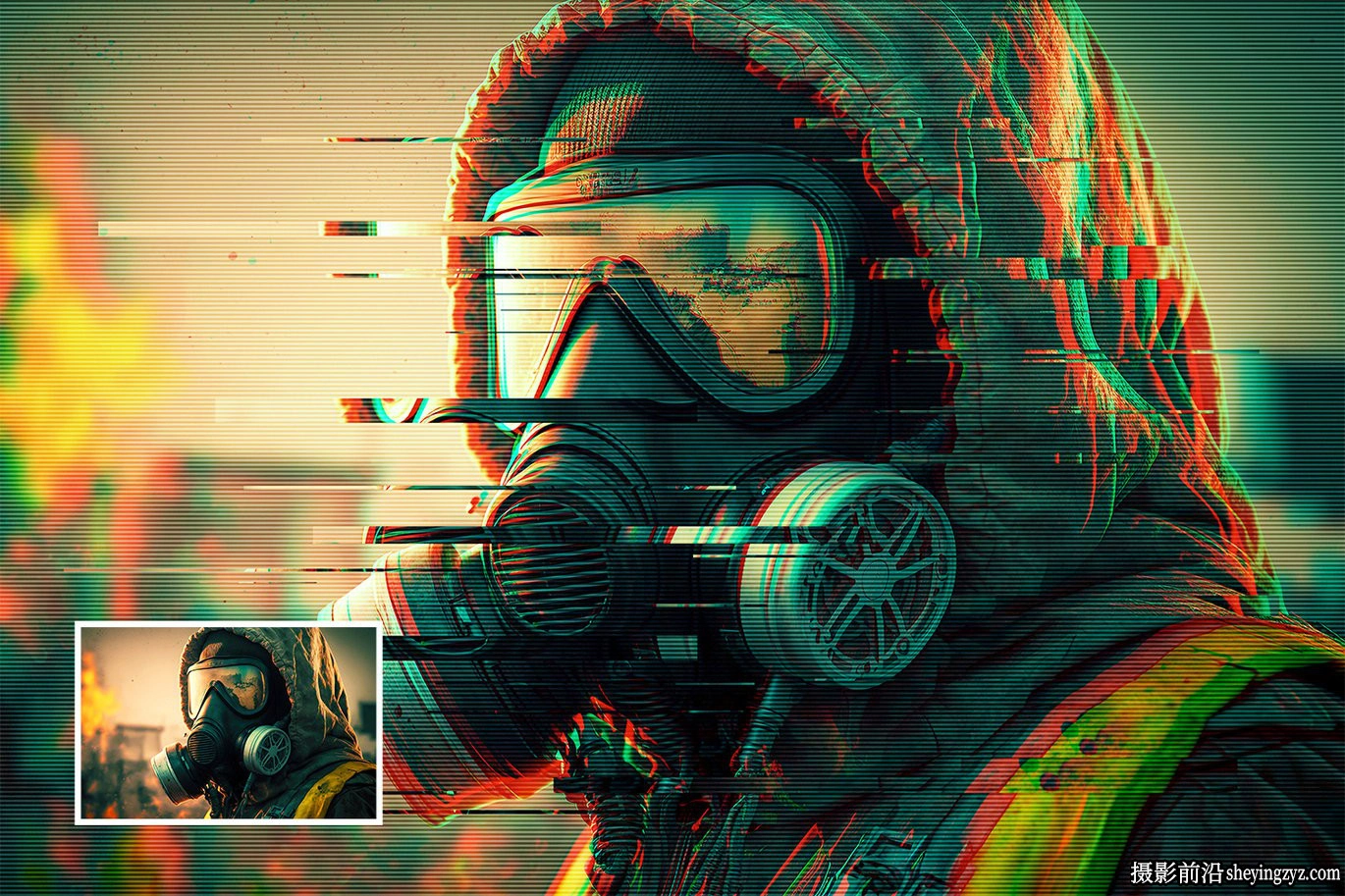 故障特效照片智能预设模版 Glitch Photo Effect