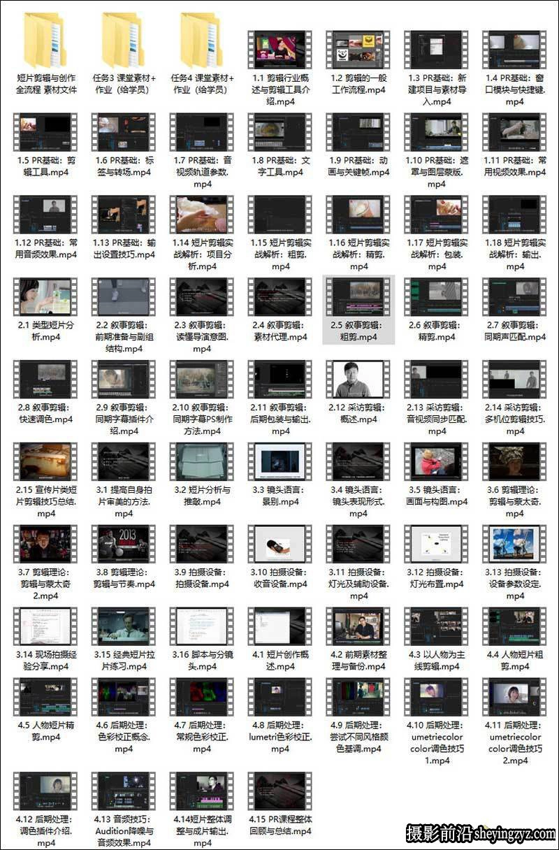 Premiere视频剪辑零基础快速入门中文视频教程 带素材