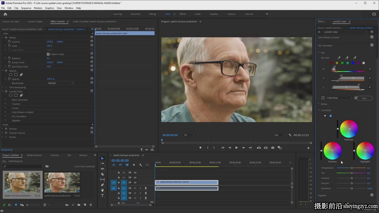 Premiere Pro 电影剪辑中的色彩校正和颜色分级完整教程-中英字幕