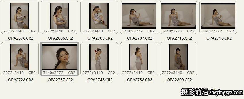 性感风情美女室内棚拍私房写真RAW原图素材11张