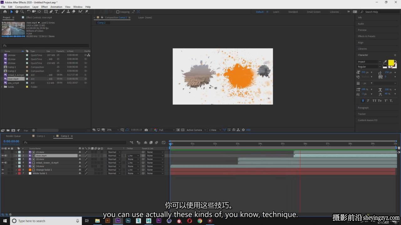 从初学者入门到高级的After Effects大师班完整版教程-中英字幕