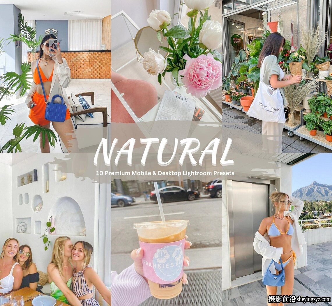 10种网红打卡INS风格lr预设及手机预设 Bright Natural Presets