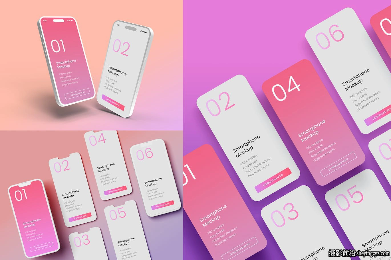 iPhone手机界面展示样机