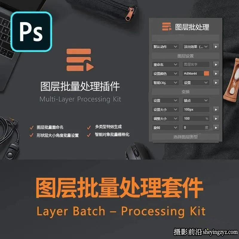 Layer Batch Processing Kit-完整汉化版-PS图层批处理插件