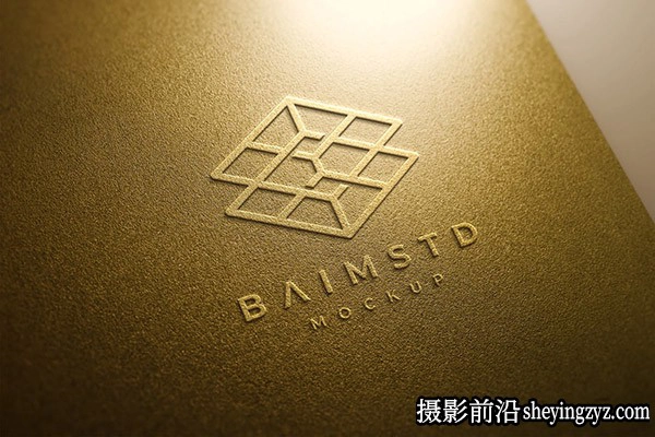 金纸logo标志免费样机