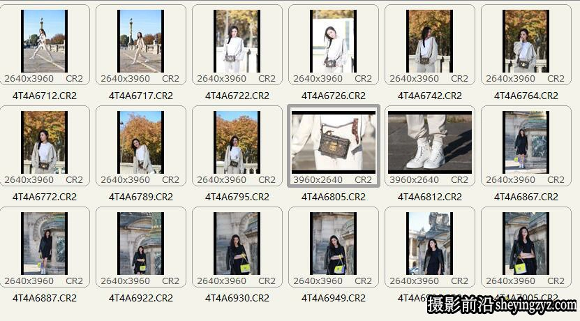 街拍时尚美女人像未修免费RAW原图素材18张