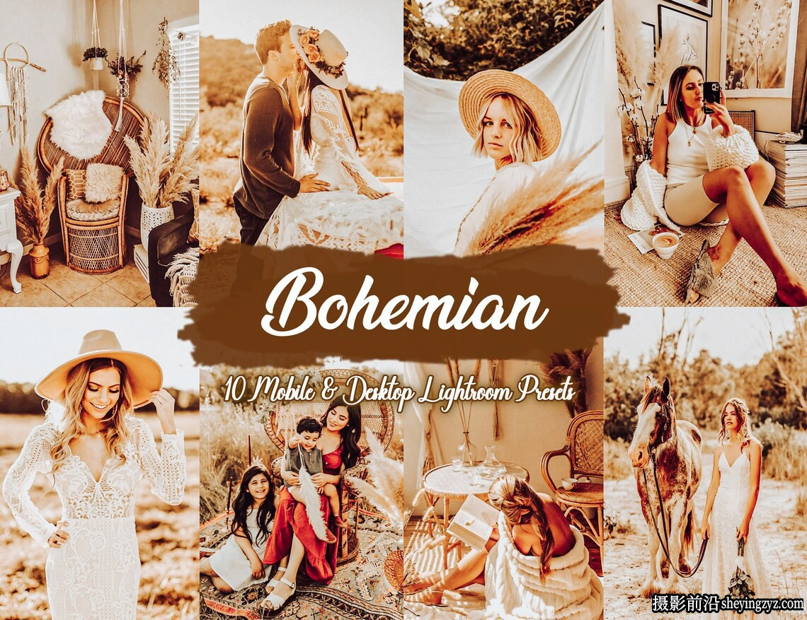 10种免费波西米亚风格lr预设/手机lr预设 Bohemian Lightroom Presets