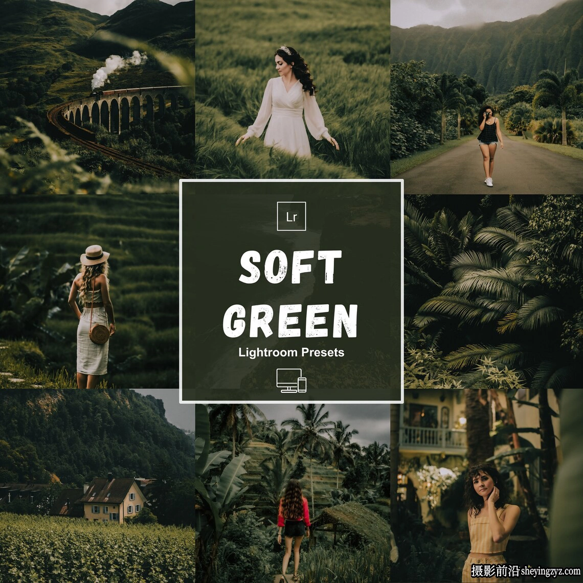 旅拍电影风光人像lr预设及手机lr预设 Soft Green Lightroom Presets