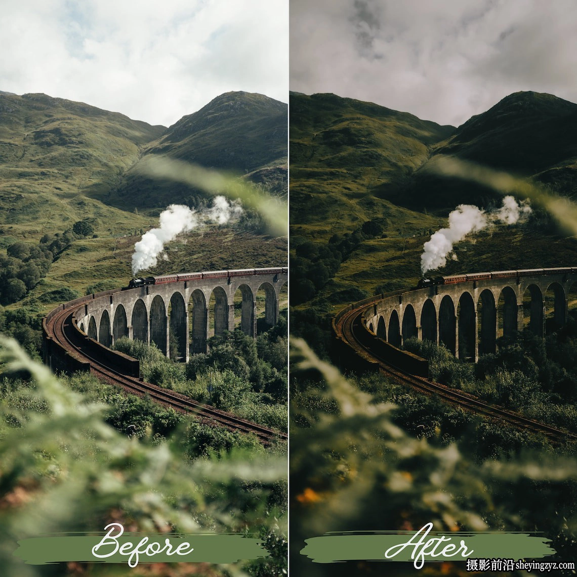 旅拍电影风光人像lr预设及手机lr预设 Soft Green Lightroom Presets