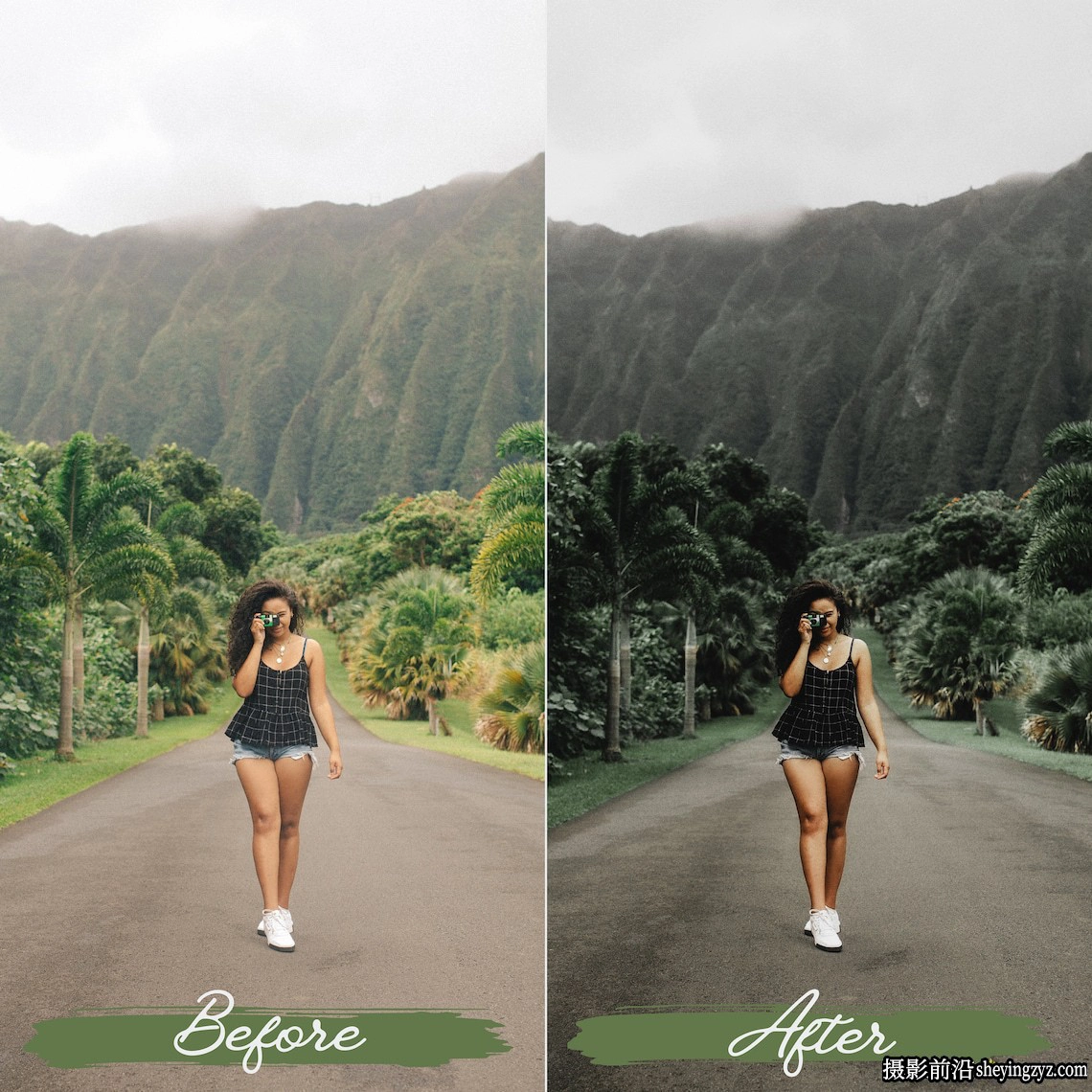 旅拍电影风光人像lr预设及手机lr预设 Soft Green Lightroom Presets