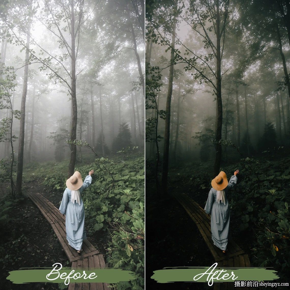 旅拍电影风光人像lr预设及手机lr预设 Soft Green Lightroom Presets
