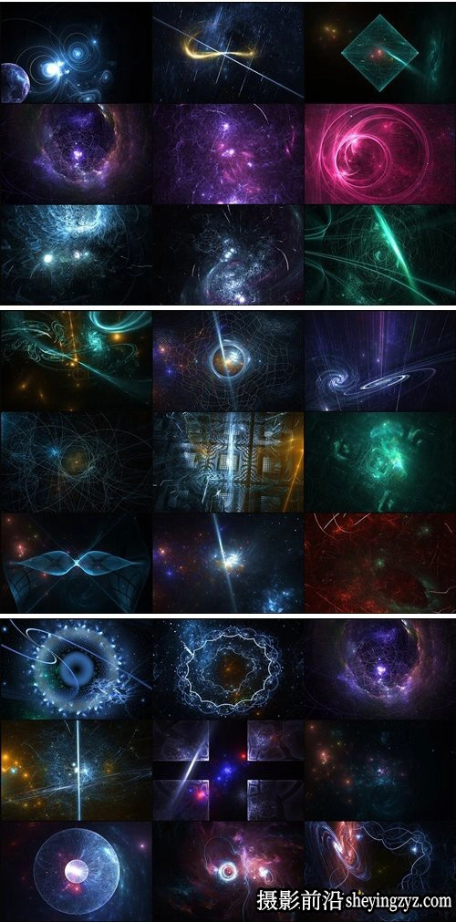 50张4K高清抽象的星空背景纹理素材