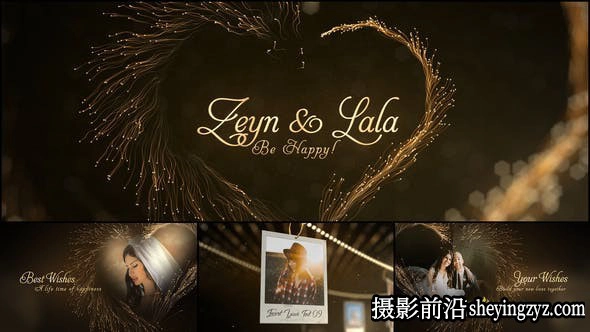 AE模板-婚礼照片相册片头模版 The Story of Love Valentines
