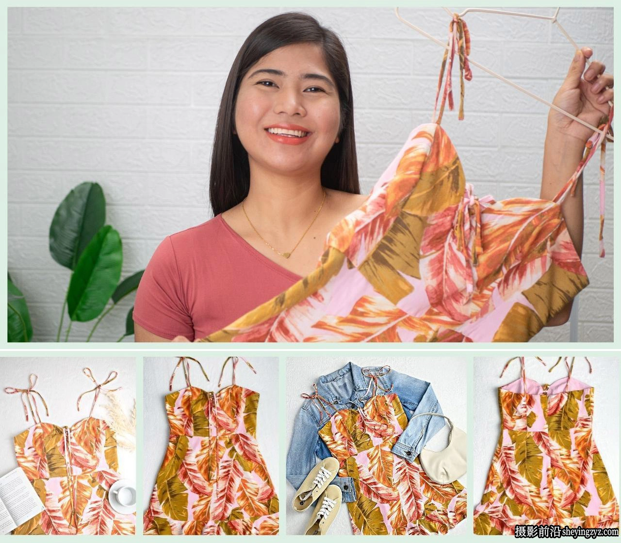 摄影师Rose Nene服装静物产品平面布光构图技巧教程-中英字幕