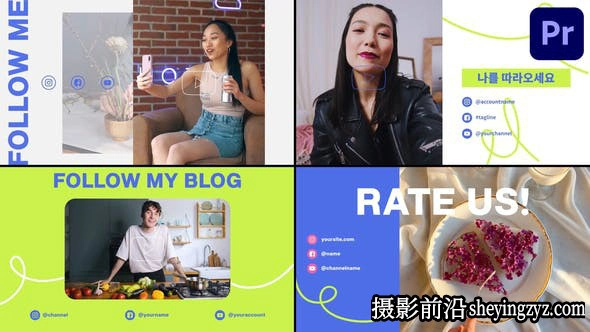 PR模版- Youtube社交媒体幻灯片模版 Youtube Slides