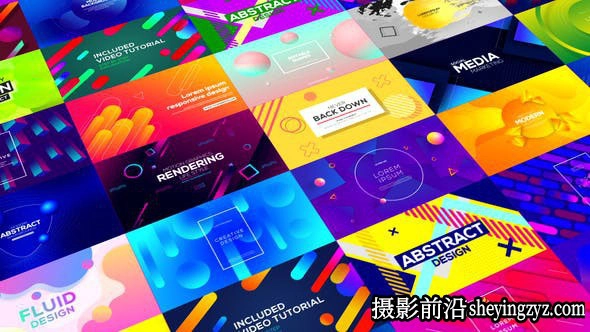 AE模板-时尚背景文字标题排版模版Modern Typography Responsive