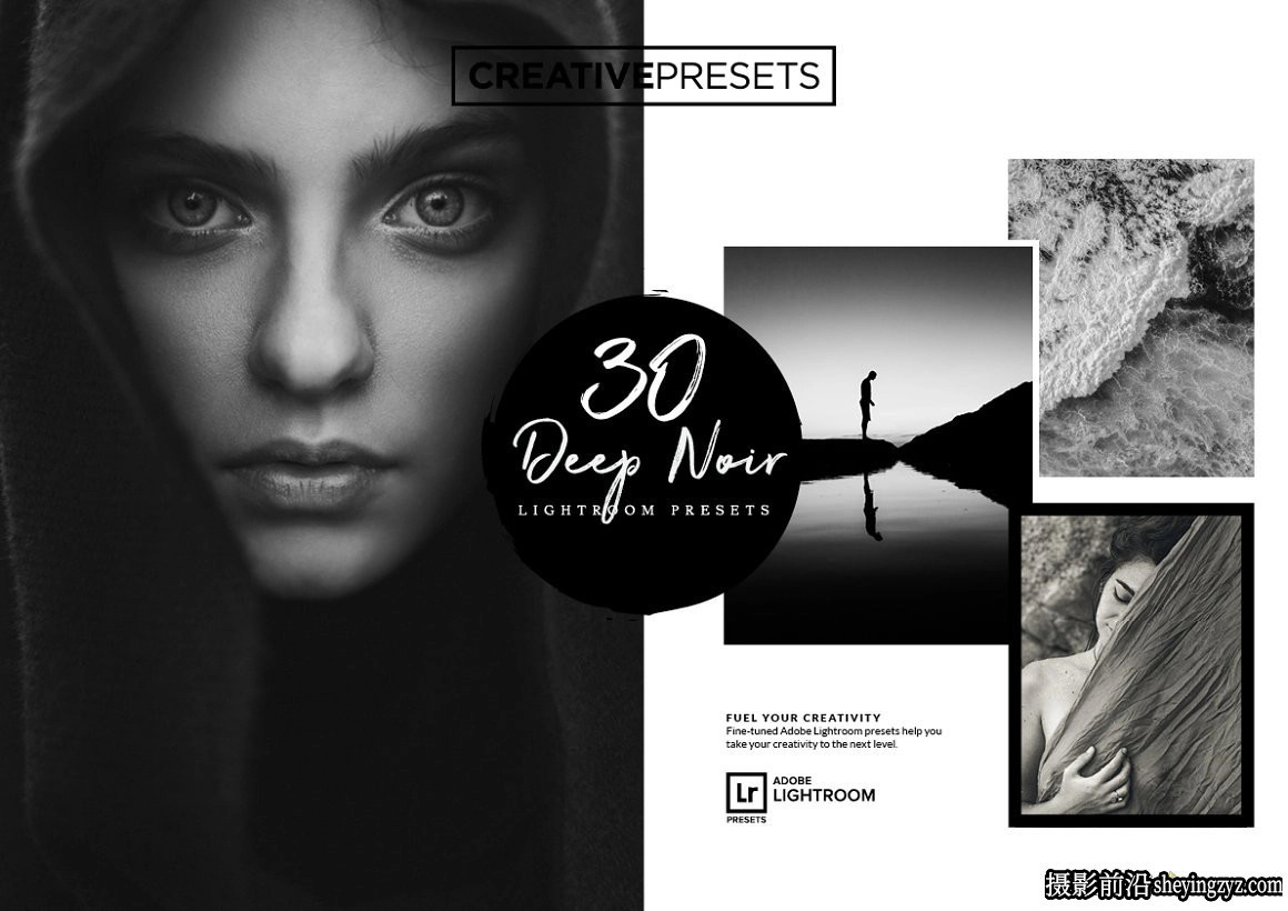 最好的古典黑白电影胶片Lr预设 Deep Noir BW Lightroom Presets