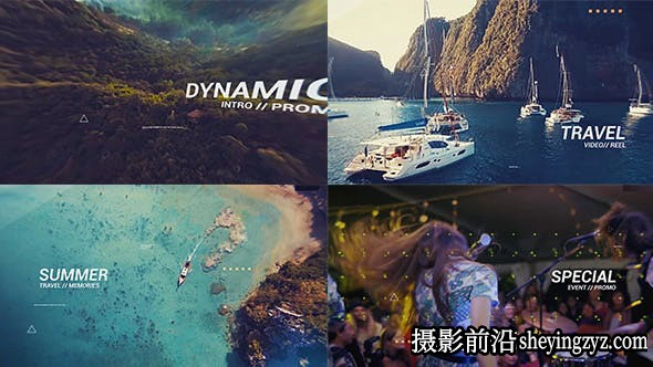 AE模板-旅行视频片头展示模板 Upbeat Summer Slideshow Reel