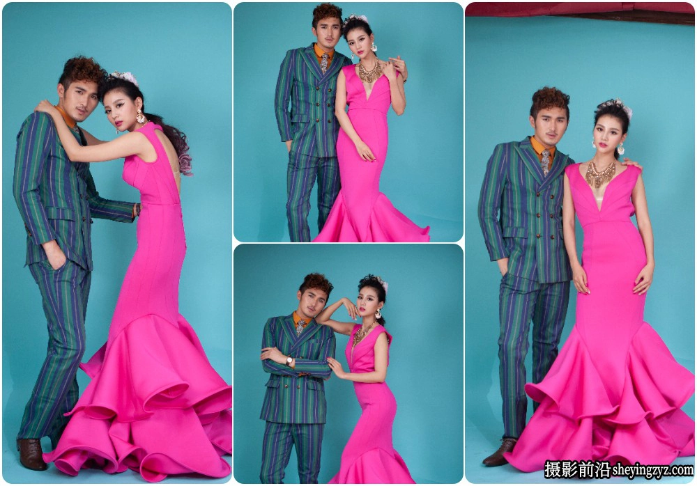 影楼婚纱情侣写真人像摄影RAW原图练习素材10张