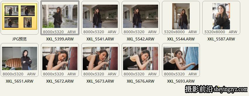 户外美女人像后期修图练习免费RAW原图练习素材10P