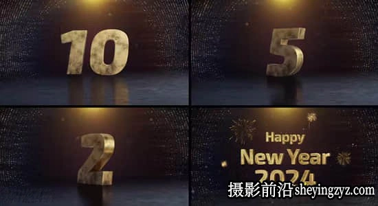 10秒数字倒计时片头模板 New Year Countdown