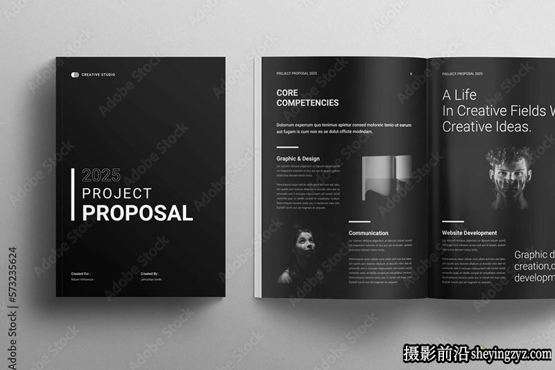 项目建议书排版布局InDesign模板