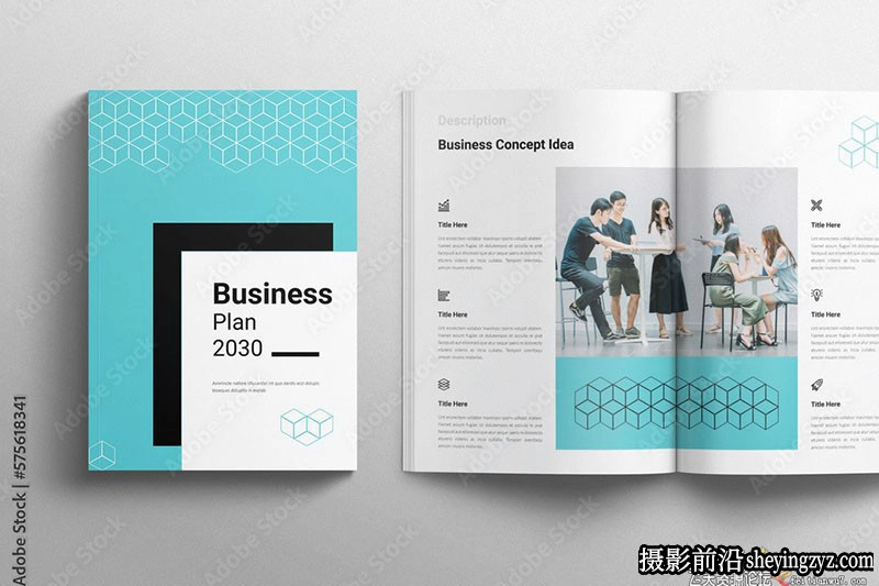 商业计划书演示排版InDesign模板
