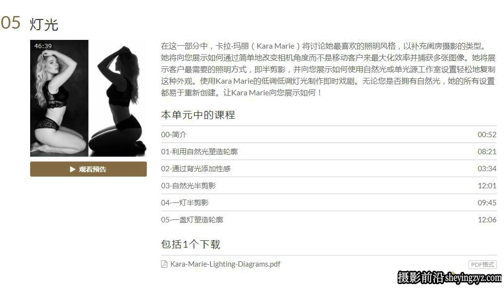 摄影师Kara Marie私房人像摄影8套完整指南教程套装-中文字幕