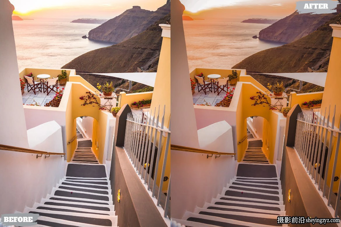 圣托里尼旅拍风光Lightroom预设及手机lr预设 SANTORINI PRESETS