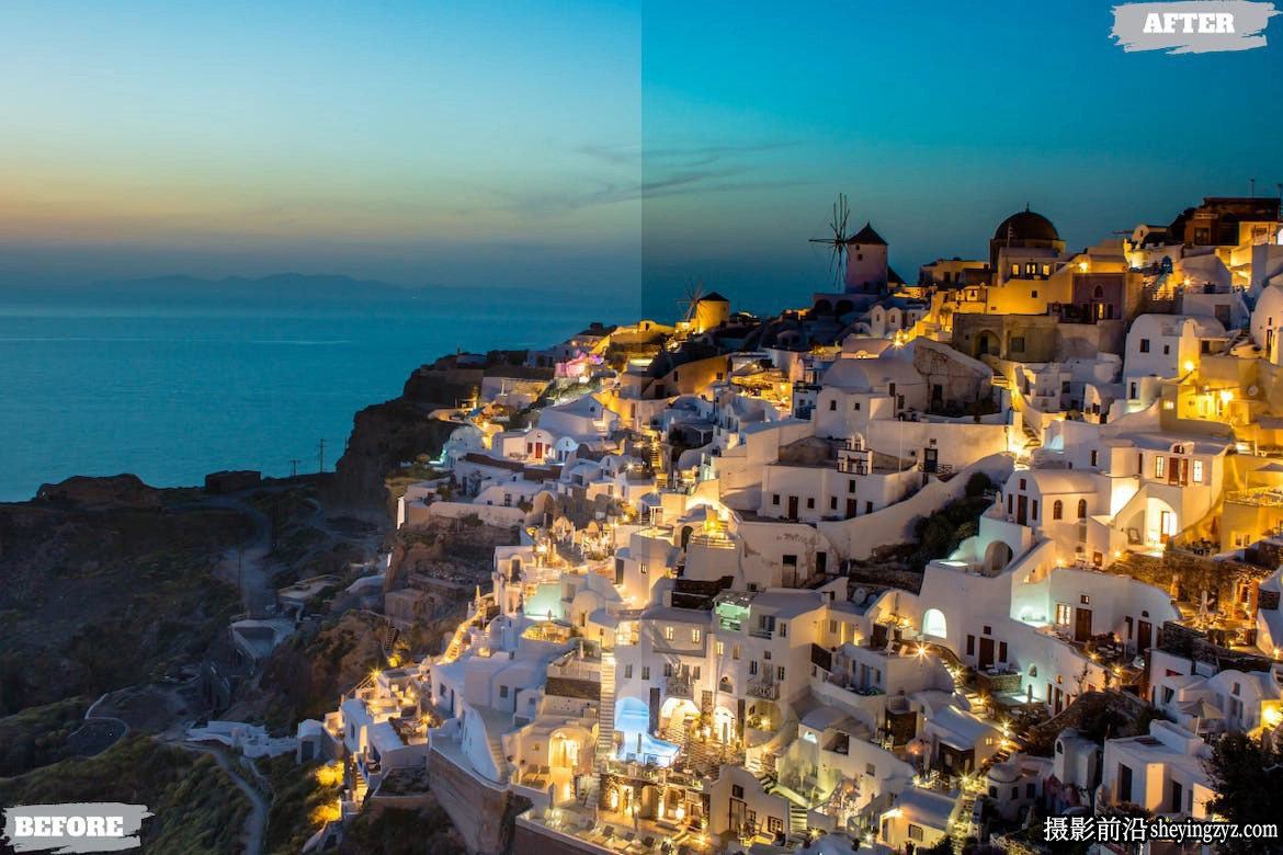 圣托里尼旅拍风光Lightroom预设及手机lr预设 SANTORINI PRESETS