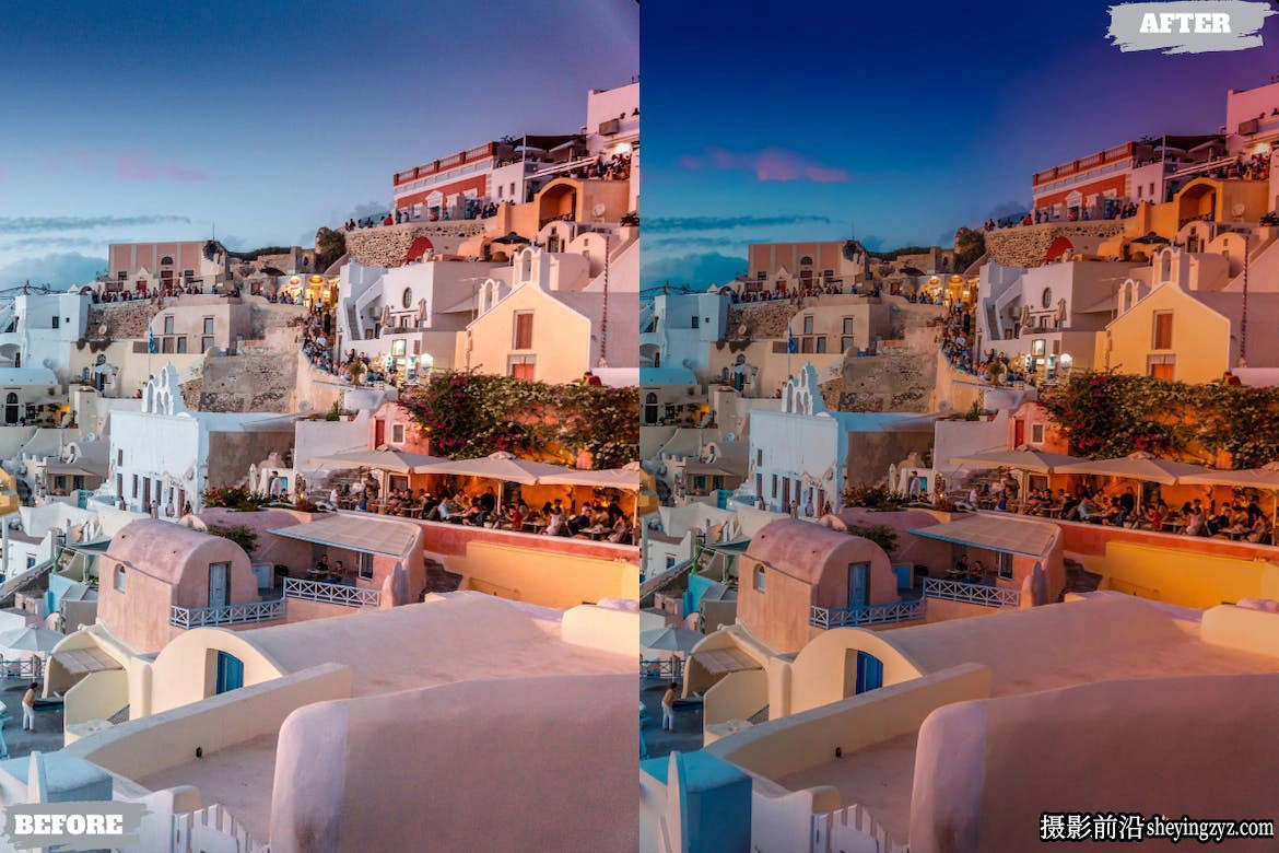 圣托里尼旅拍风光Lightroom预设及手机lr预设 SANTORINI PRESETS