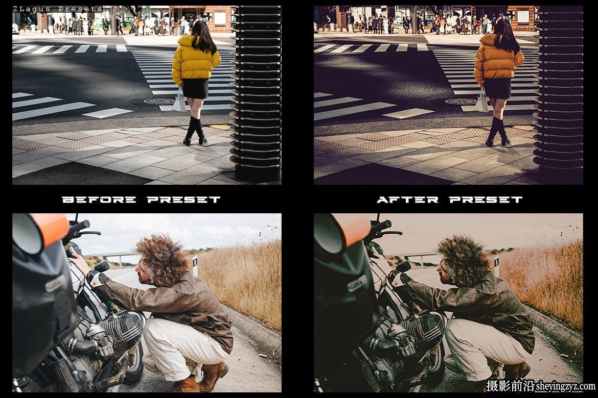 街头摄影电影色彩lr预设及手机lr预设 Black Lightroom Presets