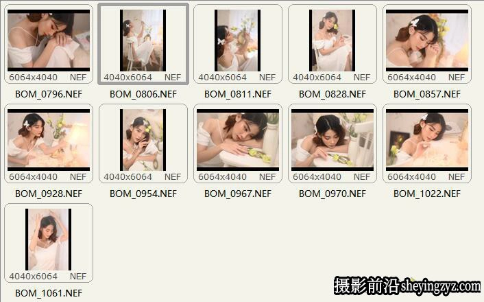室内情绪私房人像摄影RAW原图,人像修图练习11张
