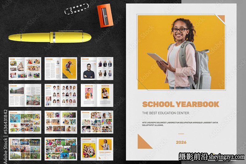 学校年鉴排版布局InDesign模板
