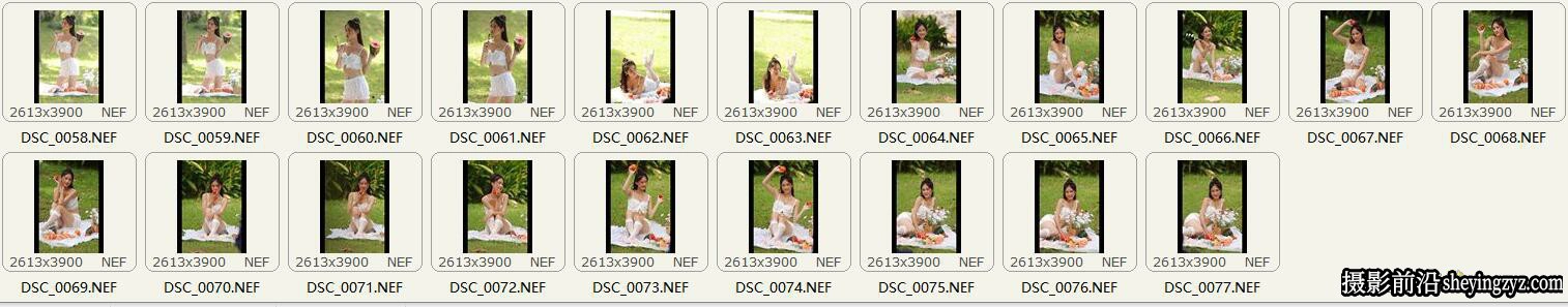性感外拍少女写真人像摄影RAW原片练习素材75张
