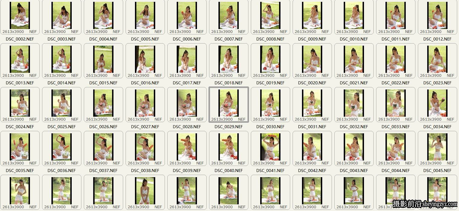 性感外拍少女写真人像摄影RAW原片练习素材75张